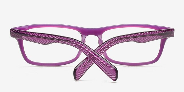 Kemi Black & Purple AcetateEyeglass Frames from EyeBuyDirect, Closed View