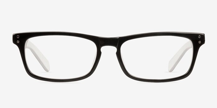 Kemi Black/White Acetate Eyeglass Frames from EyeBuyDirect