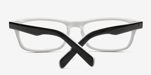 Kemi Black & White AcetateEyeglass Frames from EyeBuyDirect, Closed View