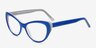 Lieksa Blue AcetateEyeglass Frames from EyeBuyDirect, Angle View