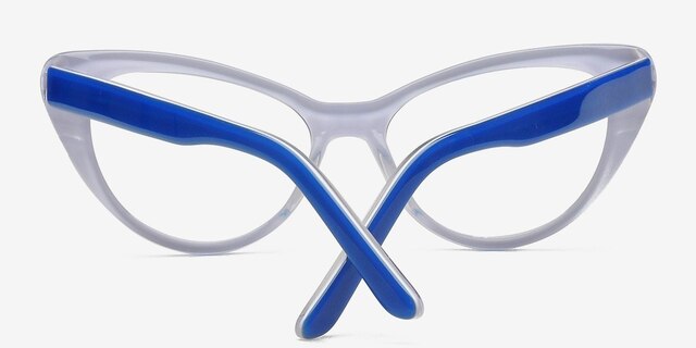 Lieksa Blue AcetateEyeglass Frames from EyeBuyDirect, Closed View