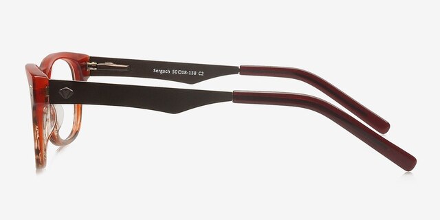 Sergach Brown AcetateEyeglass Frames from EyeBuyDirect, Side View