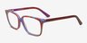 Tara Red & Purple AcetateEyeglass Frames from EyeBuyDirect, Angle View