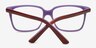 Tara Red & Purple AcetateEyeglass Frames from EyeBuyDirect, Closed View