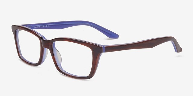 Uchaly Brown AcetateEyeglass Frames from EyeBuyDirect, Angle View