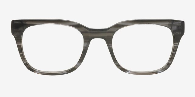 Valuyki Grey AcetateEyeglass Frames from EyeBuyDirect, Front View