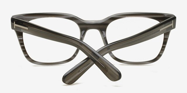 Valuyki Grey AcetateEyeglass Frames from EyeBuyDirect, Closed View
