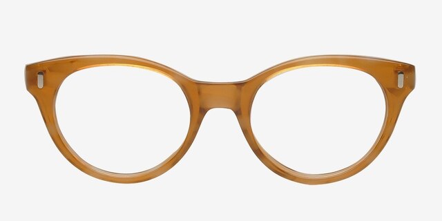 Kalitva Brown AcetateEyeglass Frames from EyeBuyDirect, Front View