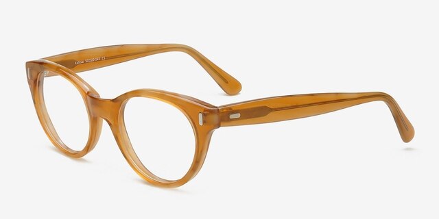 Kalitva Brown AcetateEyeglass Frames from EyeBuyDirect, Angle View