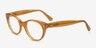 Kalitva Brown AcetateEyeglass Frames from EyeBuyDirect, Angle View