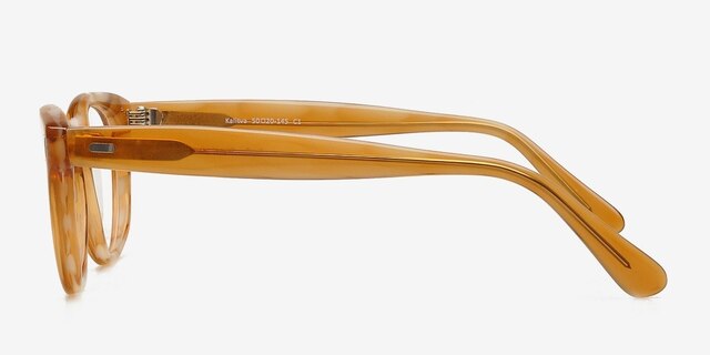 Kalitva Brown AcetateEyeglass Frames from EyeBuyDirect, Side View