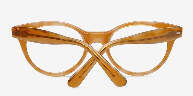 Kalitva Brown AcetateEyeglass Frames from EyeBuyDirect, Closed View