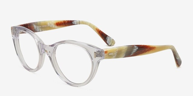 Kalitva Clear AcetateEyeglass Frames from EyeBuyDirect, Angle View