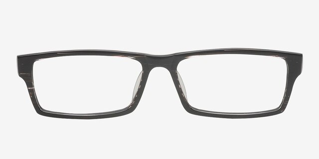 Zlin Black & Strip AcetateEyeglass Frames from EyeBuyDirect, Front View