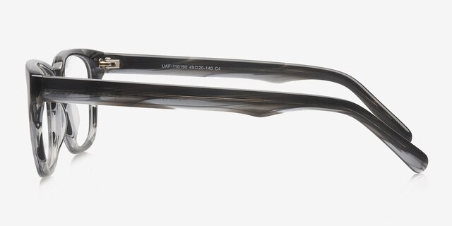 UAF-110190 Grey & Clear AcetateEyeglass Frames from EyeBuyDirect, Side View
