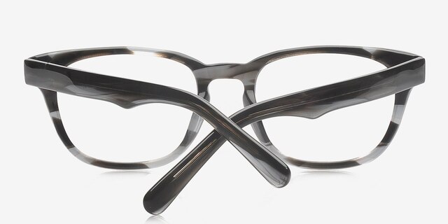 UAF-110190 Grey & Clear AcetateEyeglass Frames from EyeBuyDirect, Closed View