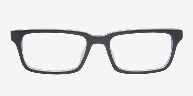 Tillamook Black & Blue AcetateEyeglass Frames from EyeBuyDirect, Front View
