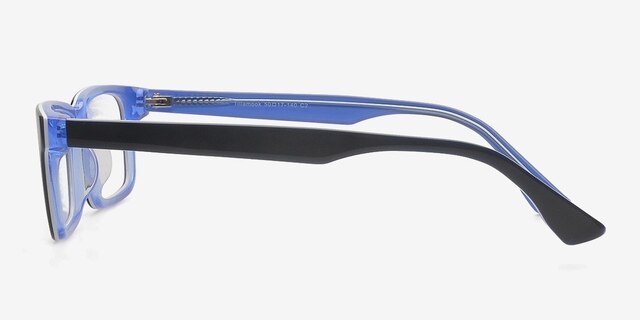 Tillamook Black & Blue AcetateEyeglass Frames from EyeBuyDirect, Side View