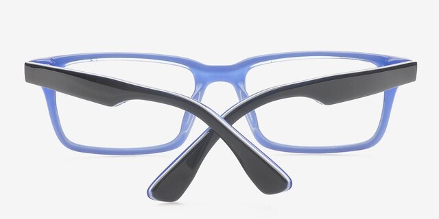 Tillamook Black & Blue AcetateEyeglass Frames from EyeBuyDirect, Closed View