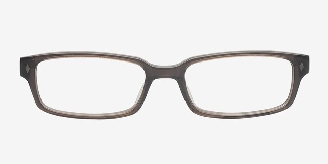 Keizer Grey AcetateEyeglass Frames from EyeBuyDirect, Front View