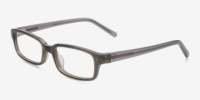 Keizer Grey AcetateEyeglass Frames from EyeBuyDirect, Angle View