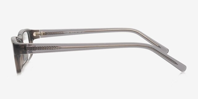 Keizer Grey AcetateEyeglass Frames from EyeBuyDirect, Side View
