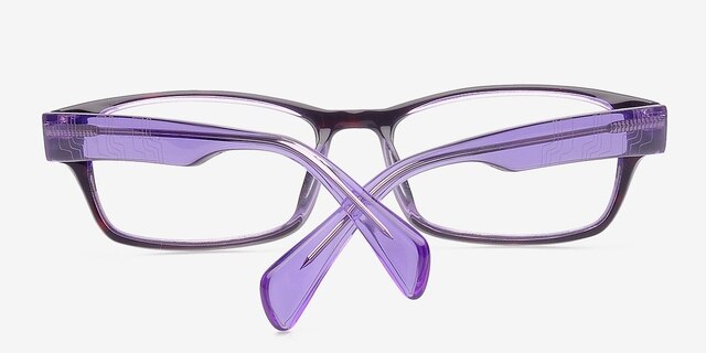 Mcminnville Purple AcetateEyeglass Frames from EyeBuyDirect, Closed View