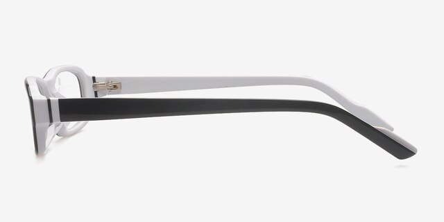Newberg Black & White AcetateEyeglass Frames from EyeBuyDirect, Side View