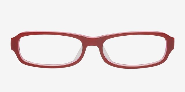 Newberg Red AcetateEyeglass Frames from EyeBuyDirect, Front View