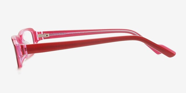 Newberg Red AcetateEyeglass Frames from EyeBuyDirect, Side View