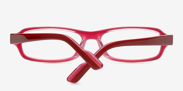Newberg Red AcetateEyeglass Frames from EyeBuyDirect, Closed View