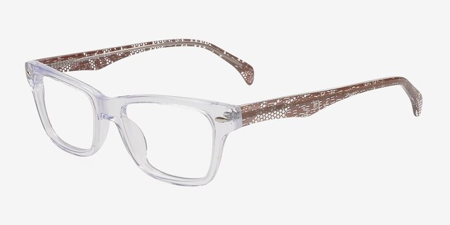 Tigard Clear AcetateEyeglass Frames from EyeBuyDirect, Angle View