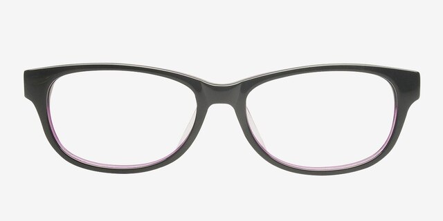 Oakgrove Black & Purple AcetateEyeglass Frames from EyeBuyDirect, Front View