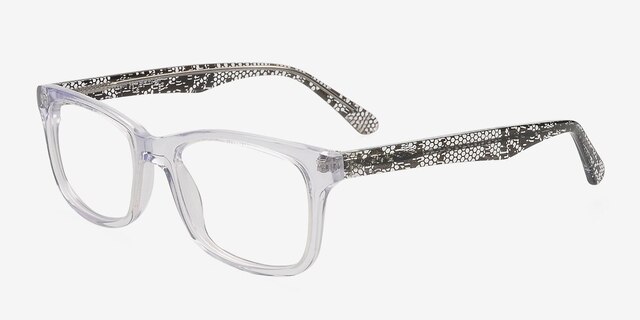 Oregon Clear AcetateEyeglass Frames from EyeBuyDirect, Angle View