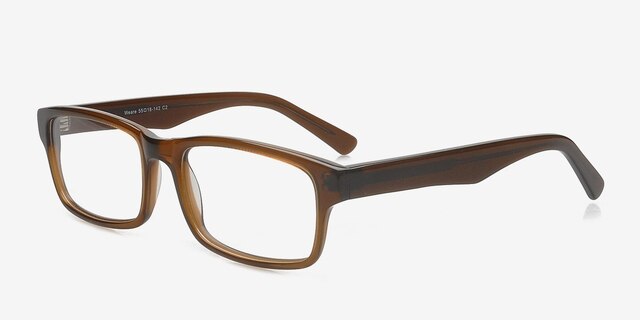 Weare Brown AcetateEyeglass Frames from EyeBuyDirect, Angle View