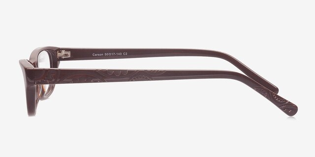 Carson Café AcétateMontures de lunettes de vue d'EyeBuyDirect, Vue de Côté