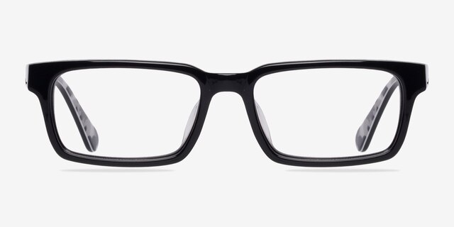 Dalles Black & Camouflage AcetateEyeglass Frames from EyeBuyDirect, Front View