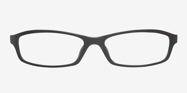 Albany Black PlasticEyeglass Frames from EyeBuyDirect, Front View