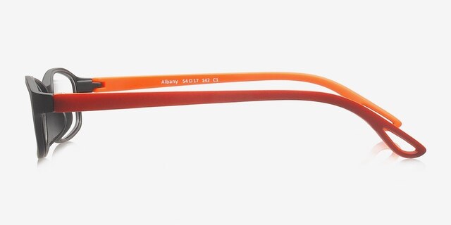 Albany Black PlasticEyeglass Frames from EyeBuyDirect, Side View