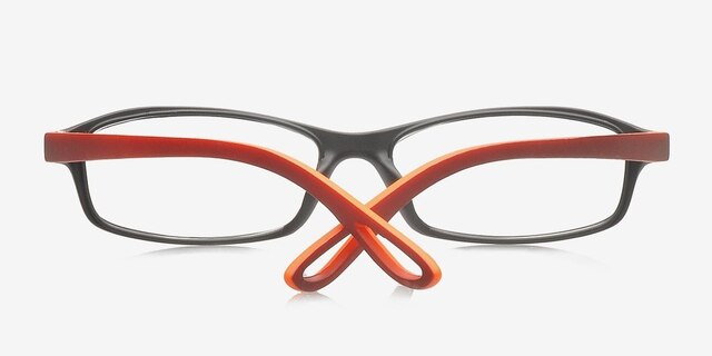Albany Black PlasticEyeglass Frames from EyeBuyDirect, Closed View