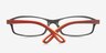 Albany Black PlasticEyeglass Frames from EyeBuyDirect, Closed View