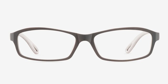 Albany Grey PlasticEyeglass Frames from EyeBuyDirect, Front View