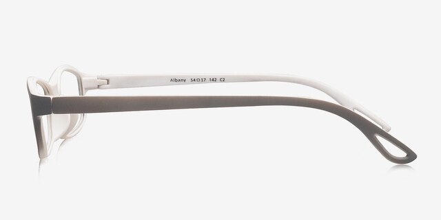 Albany Grey PlasticEyeglass Frames from EyeBuyDirect, Side View