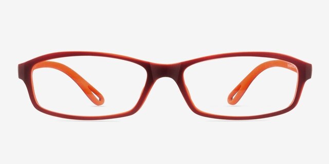 Albany Burgundy PlasticEyeglass Frames from EyeBuyDirect, Front View