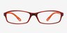 Albany Burgundy PlasticEyeglass Frames from EyeBuyDirect, Front View