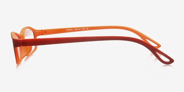 Albany Burgundy PlasticEyeglass Frames from EyeBuyDirect, Side View