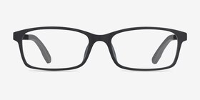 Corvallis Black Plastic Eyeglass Frames from EyeBuyDirect, Front View
