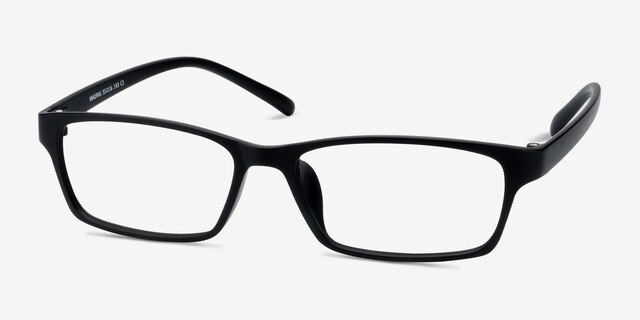 Madras Black PlasticEyeglass Frames from EyeBuyDirect, Angle View