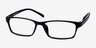 Madras Black PlasticEyeglass Frames from EyeBuyDirect, Angle View