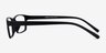 Madras Black PlasticEyeglass Frames from EyeBuyDirect, Side View